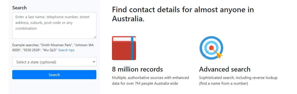 personlookup Australia search