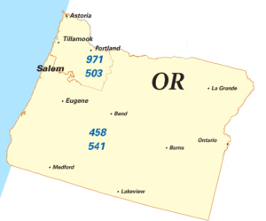 Oregon-area-codes