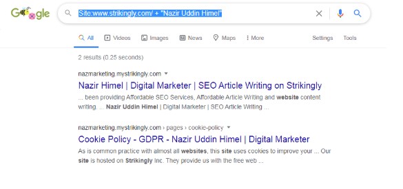 nazim google search result.s