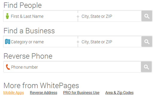 white pages for addresses